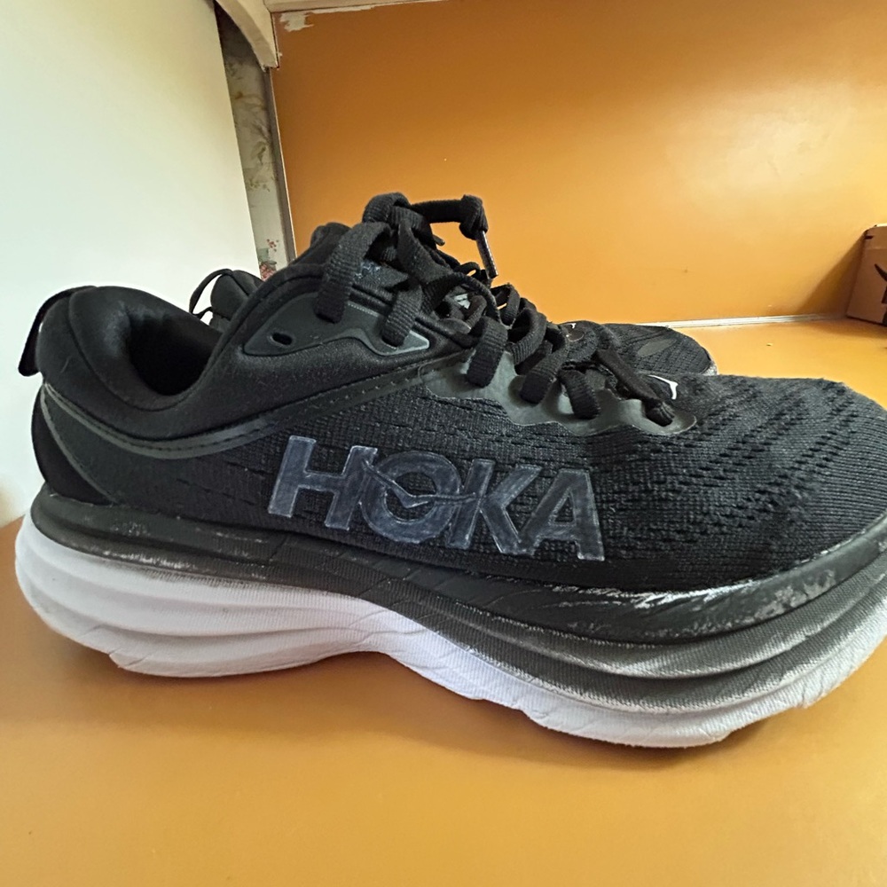 Hoka Black and White Women's Sneakers - Picture 7 of 14